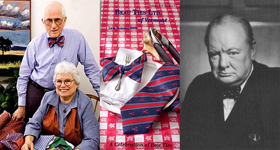Beau Ties founders and Winston Churchill's portrait.