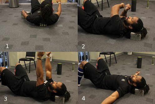 Vintage man laying back on the ground.