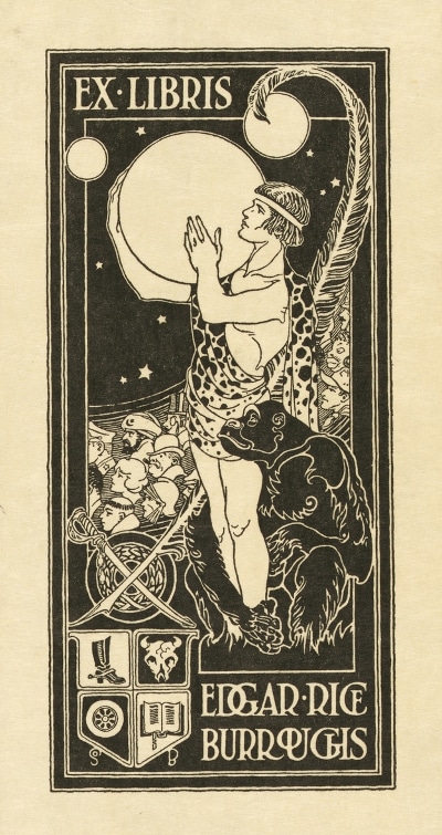 A bookplate by Edgar Rice Burroughs.
