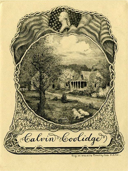A bookplate by Calvin Coolidge.