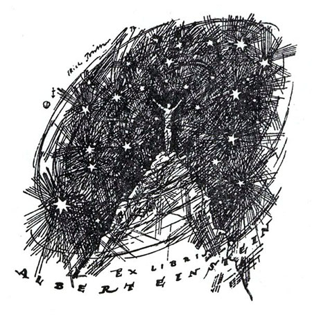 A bookplate by Albert Einstein.