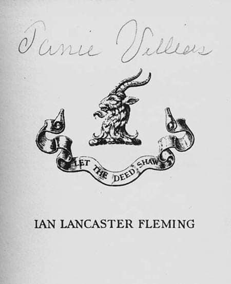 A bookplate by Ian Lancaster Fleming.
