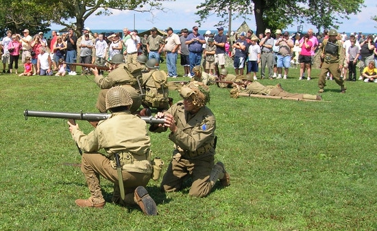 Historical reenactment d-day Normandy in Ohio. 