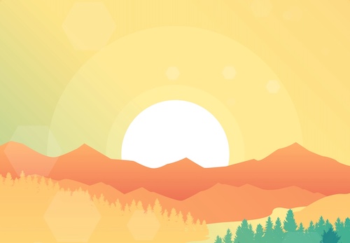 A landscape with mountains and trees in the background, perfect for an inspiring podcast about Life.