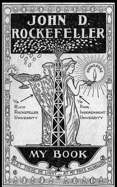 A bookplate by John D Rockefeller. 