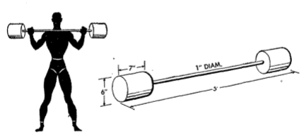 Army physical training Strength barbell.