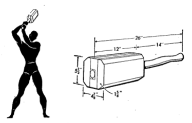 Army physical training strength war club.